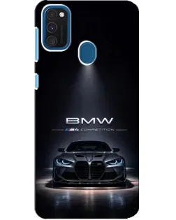 Чехол для Samsung Galaxy A21s с картинкой «BMW сквозь ночной город» Чехол для Samsung Galaxy A21s с картинкой «BMW сквозь ночной город»