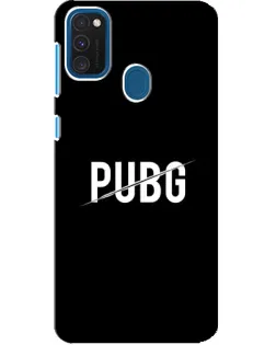 Чохол для Samsung Galaxy A21s з картинкою «PUBG — білий логотип»