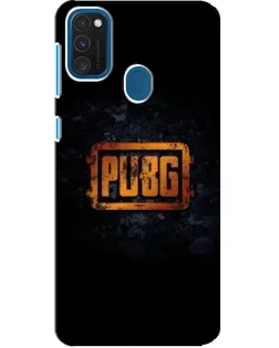 Чохол для Samsung Galaxy A21s з картинкою «PUBG — золотий логотип»