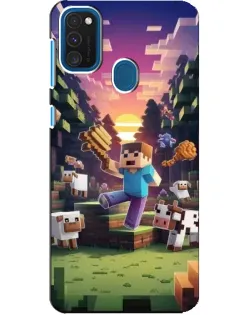 Чехол для Samsung Galaxy A21s с картинкой «Стив на ферме» Чехол для Samsung Galaxy A21s с картинкой «Стив на ферме»