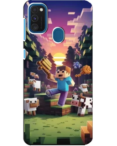 Чехол для Samsung Galaxy A21s с картинкой «Стив на ферме» Чехол для Samsung Galaxy A21s с картинкой «Стив на ферме»