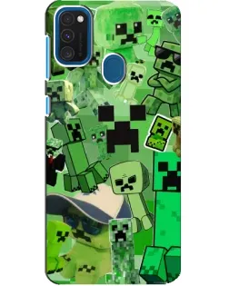 Чохол для Samsung Galaxy A21s з картинкою «Кріпери Minecraft»