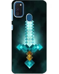 Чехол для Samsung Galaxy A21s с картинкой «Алмазный меч неон»
