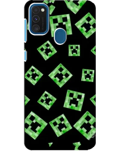 Чехол для Samsung Galaxy A21s с картинкой «Паттерн с криперами» Чехол для Samsung Galaxy A21s с картинкой «Паттерн с криперами»