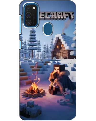 Чехол для Samsung Galaxy A21s с картинкой «Зимний Minecraft» Чехол для Samsung Galaxy A21s с картинкой «Зимний Minecraft»