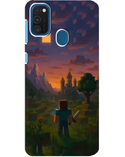 Чехол для Samsung Galaxy A21s с картинкой «Стив у башни» Чехол для Samsung Galaxy A21s с картинкой «Стив у башни»