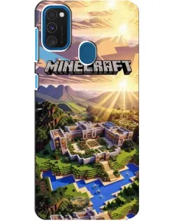 Чехол для Samsung Galaxy A21s с картинкой «Minecraft панорама»