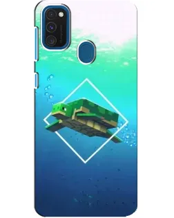Чехол для Samsung Galaxy A21s с картинкой «Черепаха Minecraft»