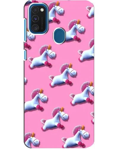Чехол для Samsung Galaxy A21s с картинкой «Единороги на розовом»