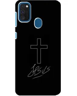 Чехол для Samsung Galaxy A21s с картинкой «Графический крест Jesus»