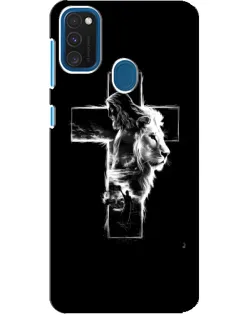 Чехол для Samsung Galaxy A21s с картинкой «Сияющий крест Jesus»