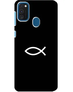 Чехол для Samsung Galaxy A21s с картинкой «Символ рыбы Jesus»