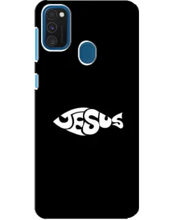 Чехол для Samsung Galaxy A21s с картинкой «Рыба Jesus»