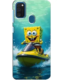 Чехол для Samsung Galaxy A21s с картинкой «Спанч Боб на гидроцикле» Чехол для Samsung Galaxy A21s с картинкой «Спанч Боб на гидроцикле»