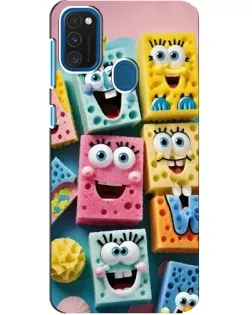 Чехол для Samsung Galaxy A21s с картинкой «Цветные губки»