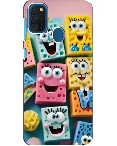 Чехол для Samsung Galaxy A21s с картинкой «Цветные губки» Чехол для Samsung Galaxy A21s с картинкой «Цветные губки»