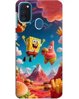 Чехол для Samsung Galaxy A21s с картинкой «Космический фастфуд»