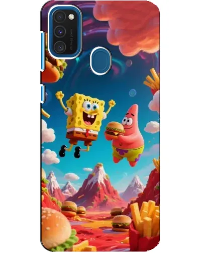 Чехол для Samsung Galaxy A21s с картинкой «Космический фастфуд» Чехол для Samsung Galaxy A21s с картинкой «Космический фастфуд»