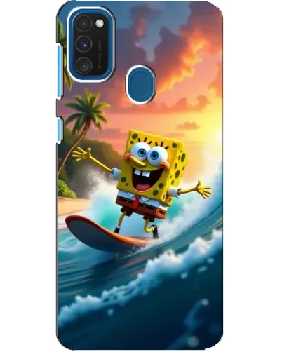 Чехол для Samsung Galaxy A21s с картинкой «Губка Боб серфингист» Чехол для Samsung Galaxy A21s с картинкой «Губка Боб серфингист»