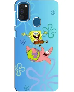 Чехол для Samsung Galaxy A21s с картинкой «Спанч Боб и Патрик»