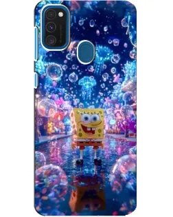 Чехол для Samsung Galaxy A21s с картинкой «Неоновый океан»