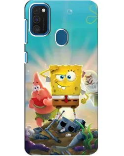 Чехол для Samsung Galaxy A21s с картинкой «Спанч Боб победитель»