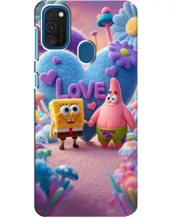 Чехол для Samsung Galaxy A21s с картинкой «Губка Боб Патрик»
