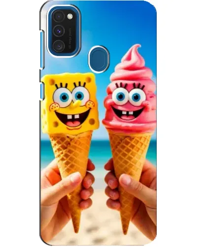 Чехол для Samsung Galaxy A21s с картинкой «Спанч Боб мороженое» Чехол для Samsung Galaxy A21s с картинкой «Спанч Боб мороженое»