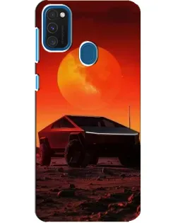 Чехол для Samsung Galaxy A21s с картинкой «Cybertruck на Марсе»