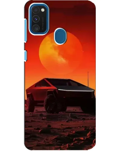 Чехол для Samsung Galaxy A21s с картинкой «Cybertruck на Марсе»