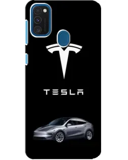 Чехол для Samsung Galaxy A21s с картинкой «Tesla Model Y»