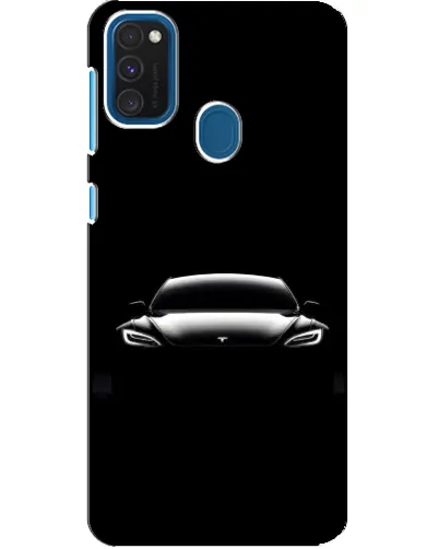 Чехол для Samsung Galaxy A21s с картинкой «Фары Tesla Night»