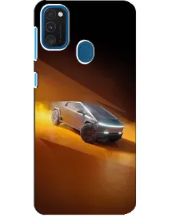 Чехол для Samsung Galaxy A21s с картинкой «Cybertruck в пустыне»