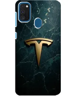 Чехол для Samsung Galaxy A21s с картинкой «Мраморная Tesla Gold»