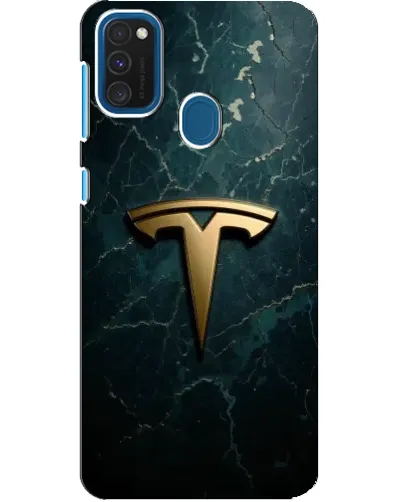 Чехол для Samsung Galaxy A21s с картинкой «Мраморная Tesla Gold»
