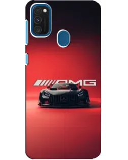 Чехол для Samsung Galaxy A21s с картинкой «Mercedes AMG — красная линия»