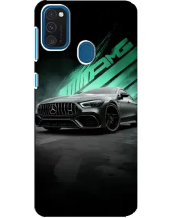 Чехол для Samsung Galaxy A21s с картинкой «Темный Mercedes AMG»