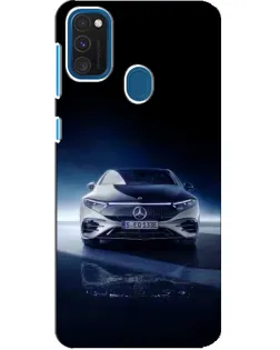 Чехол для Samsung Galaxy A21s с картинкой «Ночной Mercedes EQ»