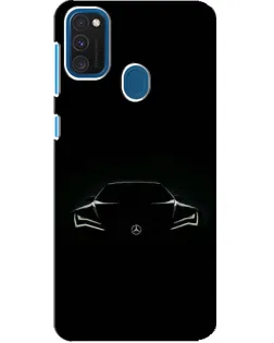 Чехол для Samsung Galaxy A21s с картинкой «Mercedes — силуэт авто»