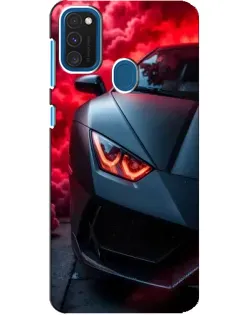 Чехол для Samsung Galaxy A21s с картинкой «Lamborghini красное сияние»