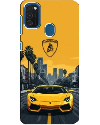 Чехол для Samsung Galaxy A21s с картинкой «Желтый Lamborghini город» Чехол для Samsung Galaxy A21s с картинкой «Желтый Lamborghini город»