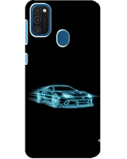 Чехол для Samsung Galaxy A21s с картинкой «Неоновый контур Lamborghini»