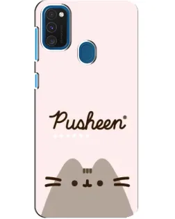 Чехол для Samsung Galaxy A21s с картинкой «Pusheen логотип»