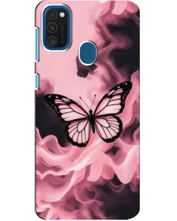 Чохол для Samsung Galaxy A21s з картинкою «Метелик у диму»