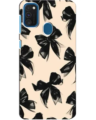 Чохол для Samsung Galaxy A21s з картинкою «Патерн чорні банти» Чохол для Samsung Galaxy A21s з картинкою «Патерн чорні банти»