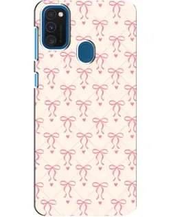 Чохол для Samsung Galaxy A21s з картинкою «Рожеві бантики Coquette»