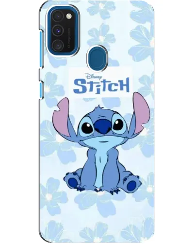 Чохол для Samsung Galaxy A21s з картинкою «Stitch серед квітів»