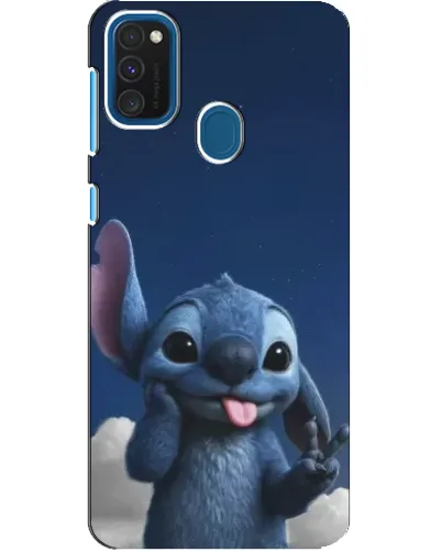Чехол для Samsung Galaxy A21s с картинкой «Стич в облаках»