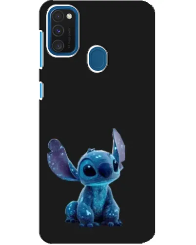 Чехол для Samsung Galaxy A21s с картинкой «Стич на черном»