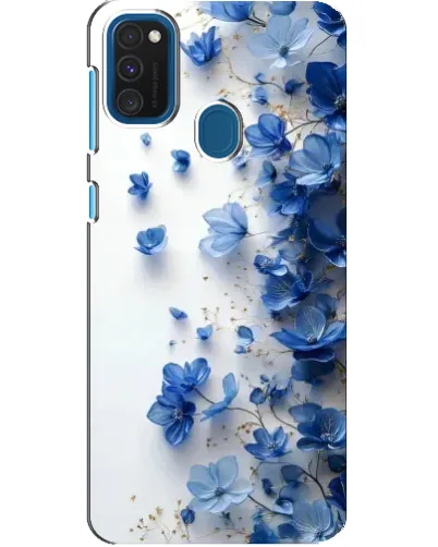 Чехол для Samsung Galaxy A21s с картинкой «Голубой цветочный каскад» Чехол для Samsung Galaxy A21s с картинкой «Голубой цветочный каскад»